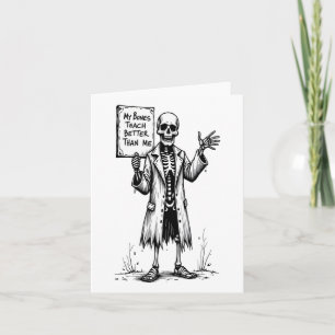 Funny Skeleton Hexenlehrer Halloween Meine Knochen Karte