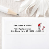 Funny Skeleton in der Weihnachtsmannmütze Weihnach (Insitu)