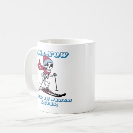 Funny Skeleton Kaffeetasse (Vorderseite Links)