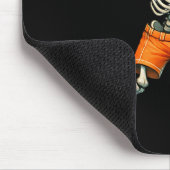Funny Skeleton kämpft Baseball Halloween Boys Men Mousepad (Ecke)