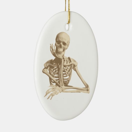 Funny Skeleton Keramikornament (Rechts)