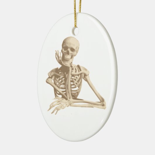 Funny Skeleton Keramikornament (Links)