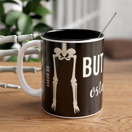 Funny Skeleton Knochen Custom Doctor Osteologe Zweifarbige Tasse