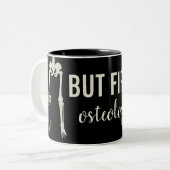 Funny Skeleton Knochen Custom Doctor Osteologe Zweifarbige Tasse (Vorderseite Links)