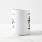 Funny Skeleton Lauf zu spät Kaffeetasse (Mittel)