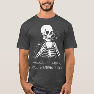 Funny Skeleton Lazy Kostüm Goth Men Funny H T-Shirt