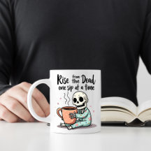Funny Skeleton Morning Tasse