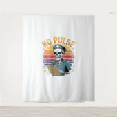 Funny Skeleton Nurse No Puldesign - Dunkler Spaß Wandteppich (Vorderseite)