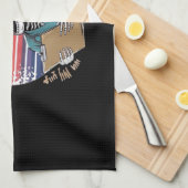 Funny Skeleton Nurse No Pulse Design � Dark Humor Geschirrtuch (Viertel Falte)