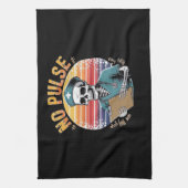 Funny Skeleton Nurse No Pulse Design � Dark Humor Geschirrtuch (Vertikal)