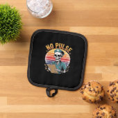 Funny Skeleton Nurse No Pulse Design � Dark Humor Topflappen (Oben Unten)