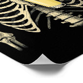 Funny Skeleton Pastis Wine Halloween Poster (Ecke)