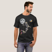 Funny Skeleton Playing Volleyll Happy Halloween Da T-Shirt (Vorne ganz)