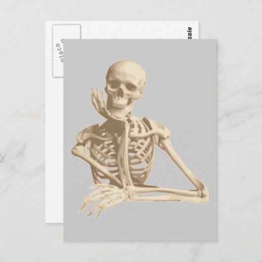 Funny Skeleton Postkarte (Vorne/Hinten)