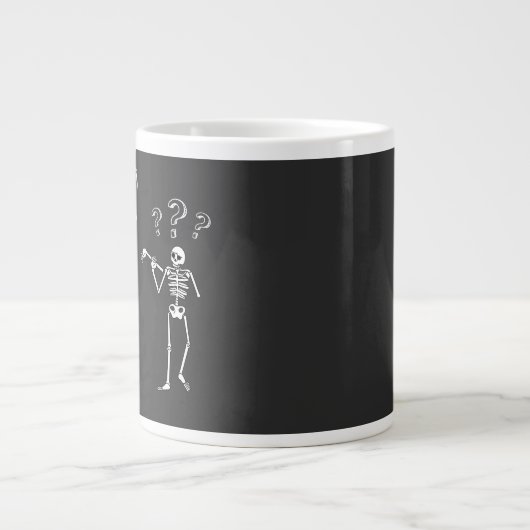 Funny Skeleton Puff kannst du mir helfen Jumbo-Tasse (Vorderseite)