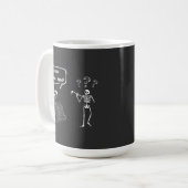 Funny Skeleton Puff kannst du mir helfen Kaffeetasse (Vorderseite Links)