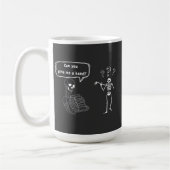 Funny Skeleton Puff kannst du mir helfen Kaffeetasse (Links)