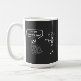 Funny Skeleton Puff kannst du mir helfen Kaffeetasse