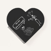 Funny Skeleton Puff kannst du mir helfen Notizblock (Vorderseite)