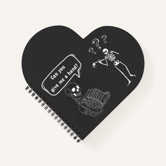 Funny Skeleton Puff kannst du mir helfen Notizblock (Vorderseite)