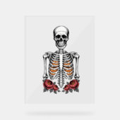 Funny Skeleton Pumpkin Fall Acrylschild (Vorderseite)