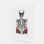 Funny Skeleton Pumpkin Fall Acrylschild (Winkel)