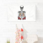 Funny Skeleton Pumpkin Fall Banner (Insitu)