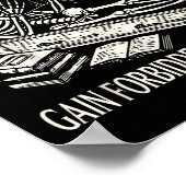 Funny Skeleton Read Banned Books Gain Forbidden Kn Poster (Ecke)