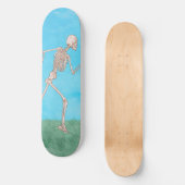 Funny Skeleton Running Skateboard (Vorderseite)