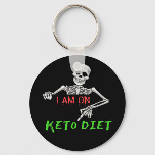 Funny Skeleton saying I am on Keto Diet Schlüsselanhänger