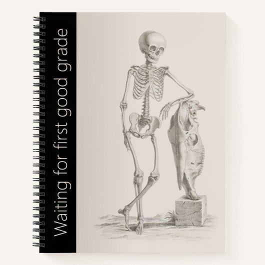 Funny Skeleton School, University Spiral Notebook Notizblock (Vorderseite)
