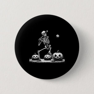 Funny Skeleton Sell Player Halloween Mens Womens K Button