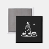 Funny Skeleton Sell Player Halloween Mens Womens K Magnet (Vorderseite/Rückseite)