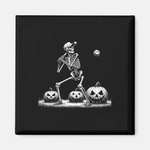 Funny Skeleton Sell Player Halloween Mens Womens K Magnet