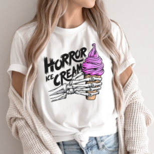 Funny Skeleton Shirt, Horror Ice Creme T-Shirt