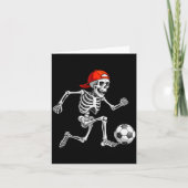 Funny Skeleton Soccer Men Boys Kids Halloween Cost Karte (Vorderseite)