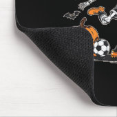 Funny Skeleton Soccer Men Boys Kinder Halloween Mousepad (Ecke)
