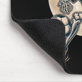 Funny Skeleton Soccer Men Boys Kinder Halloween Mousepad (Ecke)