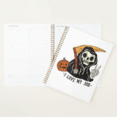 Funny Skeleton Spooky Vibes Fall Planer (Anzeige)