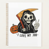 Funny Skeleton Spooky Vibes Fall Planer (Vorderseite)
