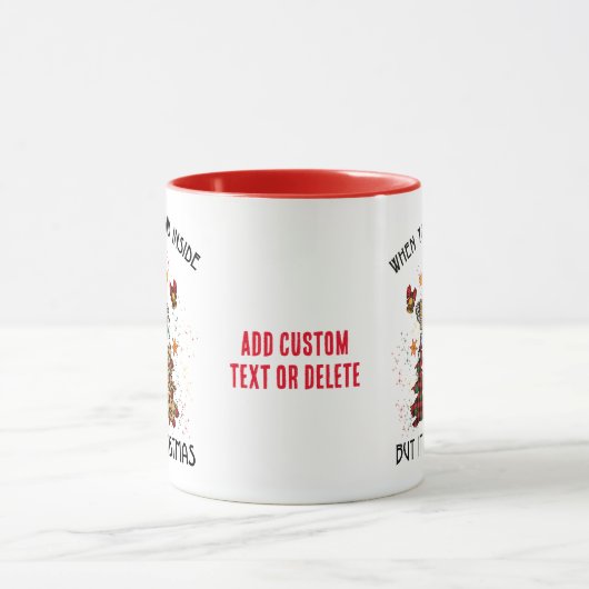 Funny Skeleton Spooky Vibes Skull Weihnachten Tasse (Zentrum)