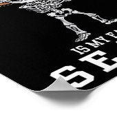 Funny Skeleton Sports Player Baseball ist mein Fav Poster (Ecke)