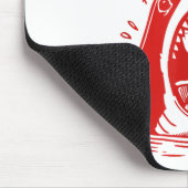 Funny Skeleton Stay Sitive Shark Beach Motivationa Mousepad (Ecke)