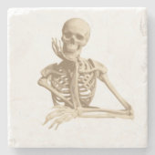 Funny Skeleton Steinuntersetzer (Vorderseite)