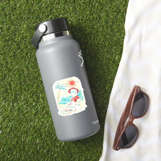 Funny Skeleton Summer Aufkleber (HydroFlask Insitu)