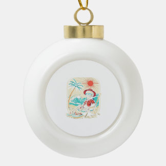 Funny Skeleton Summer Keramik Kugel-Ornament