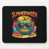 Funny Skeleton Summer Summerween Watermelon Jack-o Mousepad (Vorne)