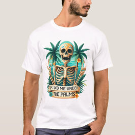 Funny Skeleton Summer Vibes T-Shirt