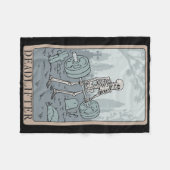 Funny Skeleton Tarot Card Deadlifter Bodybuilding Fleecedecke (Vorderseite (Horizontal))