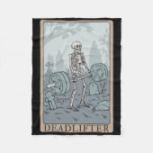 Funny Skeleton Tarot Card Deadlifter Bodybuilding Fleecedecke (Vorderseite)